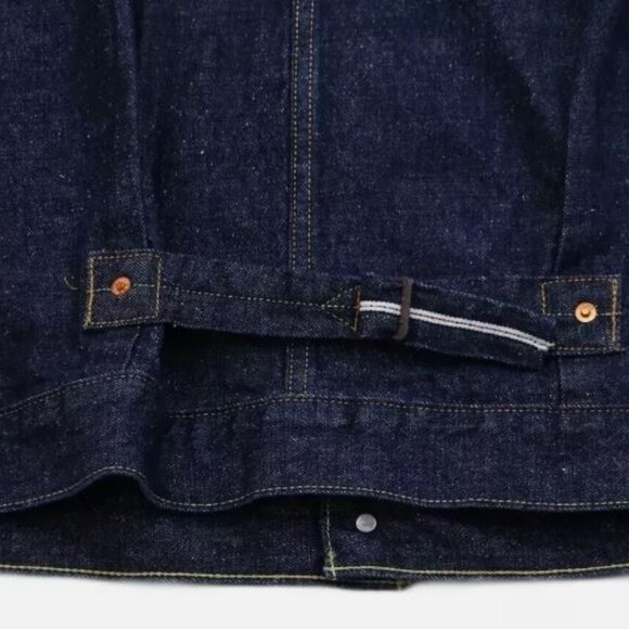 Levi's Premium Size L Type I Denim Jacket Selvedge Trucker Men's Dark Wash New - Picture 12 of 14